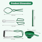 Fulgutonit Stainless Steel 21.5 QT Canning Pot with Rack & Lid, Canning Supplies Starter Kit and 6 Pieces Tools Set, Water Bath Canner for Beginner