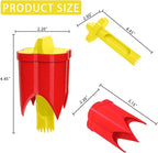 Pepper Corer, 2 in 1 Red Bell Pepper Seed Corer Remover Tool, Fruit & Vegetable Corers Quick Cave Tools for Jalapeno Cutter Deseeder, Yellow Red, 3 PCS