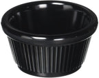 Winco Fluted Ramekins, 2-Ounce, Black