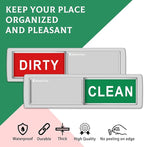 KitchenTour Clean Dirty Magnet for Dishwasher Upgrade Super Strong Magnet - Easy to Read Non-Scratch Magnetic Silver Indicator Sign with Clear, Bold & Colored Text Silver