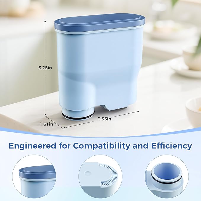 AquaClean Filter Compatible with Philips Coffee Machines – CA6903 Water Filter for EP1220/2230/3241, Series 1200/2200/3200/5400 – Anti-Scale Cartridge [2-Pack]