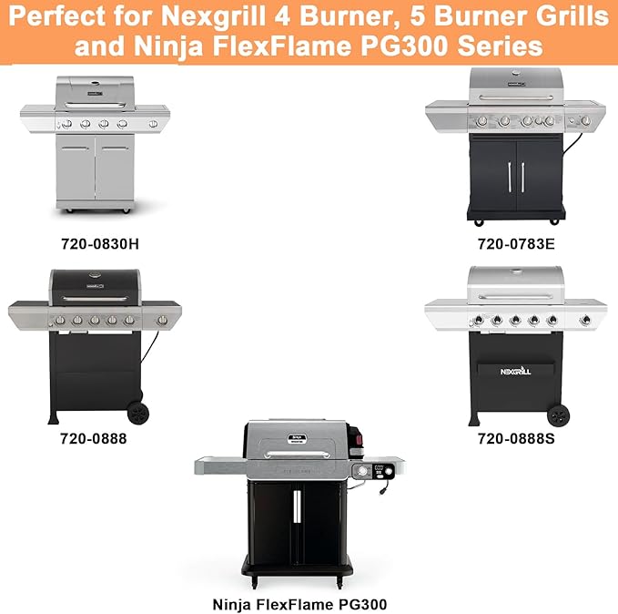 Half Size Griddle for Nexgrill Replacment Parts 4 Burner 720-0830H 720-0549 720-0670C Flat Top Griddle for Nexgrill Parts 5 Burner 720-0888S 720-0888N Carbon Steel Plate for Ninja FlexFlame PG300