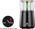 DR MILLS DM-7451 Electric Coffee Grinder, Coffee Bean Grinder Electric Dried Spice, Nut, Herb Grinder, Detachable Cup, Dishwashable, SUS304 Stainless Steel