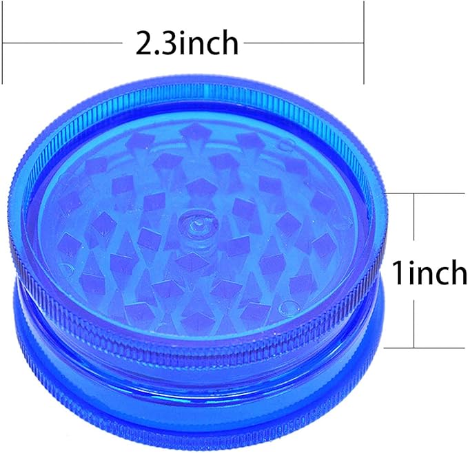 6 Pack Herb Grinder, 2.3 inches Small Spices Grinder With Storage, Plastic Grinder for Manual, Portable And Disposable for Travel