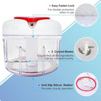 Easy String Pull Food Chopper | Manual Food Processor for Chopping, Dicing, and Mixing | Compact, Portable, and BPA-Free | Ideal for Vegetables, Nuts, Salsa, and Salad