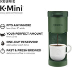 Keurig K-Mini Single Serve Coffee Maker with 6-12Oz Cup Sizes, Quick Brewing, and Removable Drip Tray (Evergreen, Renewed)