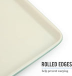 Martha Stewart Gallen 13 x 9 Inch Nonstick Carbon Steel Cookie Sheet - Teal Durable Baking Pan for Cookies, Brownies & Roasting