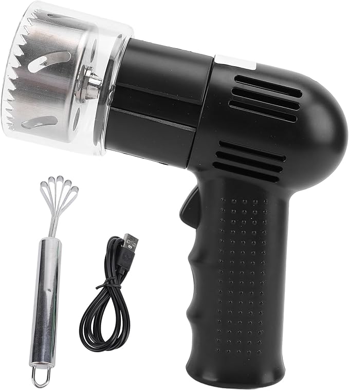 ASHATA Automatic Coconut Opener, Coconut Opener Tools Set, Stainless Steel Coconut Puncher, Coconut Meat Removal Tool, Electric Coconut Puncher Opening Tool for Young and Mature (Black)