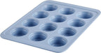 Farberware Easy Solutions Nonstick Bakeware Muffin/Cupcake Baking Pan, 12-cup with fill lines - Blue