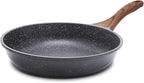 SENSARTE Nonstick Frying Pan Skillet, 12 Inch Omelette Pan with Swiss Granite Coating, Healthy Induction Cookware Chef's Pan, PFOA Free