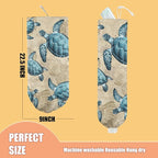 Sea Turtle Plastic Bag Holder, Wall Mount Grocery Bag Holder, Plastic Storage bag, Pull Rope Free Adjustment, Plastic Bag Holders for Grocery Bags, Plastic Bag Dispenser for Home Kitchen
