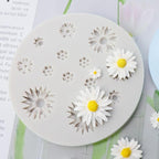 Gray Cute Flower Silicone Daisy Molds Fondant Candy Chocolate Cupcake Topper Fudge Polymer Clay Candy Making Supplies Pastry Baking Molds