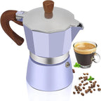 Aluminum 12 Cup 600ml Moka Pot Express Coffee Maker Stovetop Espresso Colorful Coffeemaker Italian Classic Style Brewing Greca Cafe Mocha Machine for Cafeteras Lover Camping Travel and Home Use 20oz