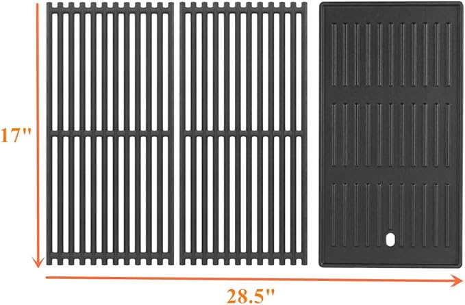 SafBbcue Matte Cast Iron Griddle Replacement Parts for Commercial Infrared Charbroil 463242715 463242716 463234413 463234614 469234815 463276016 466242715 466242815 463234815 463238114 G541-0016-w2