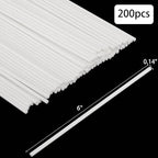 200Pcs 6 Inch White Paper Lollipop Sticks, Paper Sucker Sticks, Cake Pop Stick for Cake Toppers, Chocolate, Cookie, Rainbow Candy ﻿
