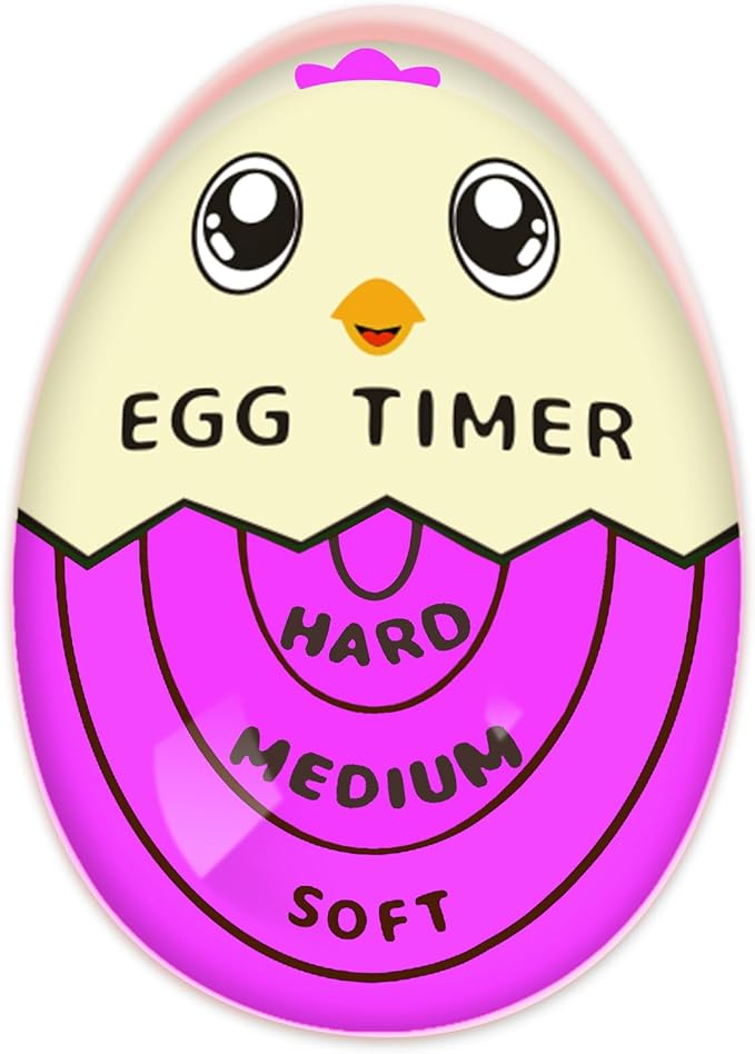 Lasubst Egg Timer for Boiling Eggs that Changes Color When Done, Purple