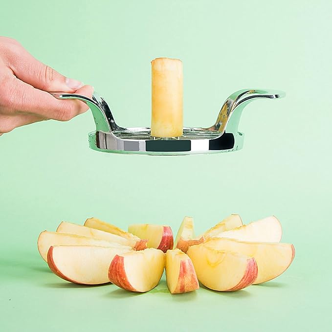 LIIGEMI Apple Slicer,12-Blade Extra Large Apple Corer, Heavy Duty Stainless Steel Apple Cutter and Divider，Easy to Use, Time-Saving.