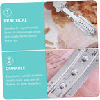 Ipetboom 2pcs Shaver Household Gadgets Pork Skin Hair Remover Razor Scraper Kitchen Pig Hair Kitchen Gadget Tool Pig Scraping Device Meat Pork Tools Animal Stainless Steel Handle