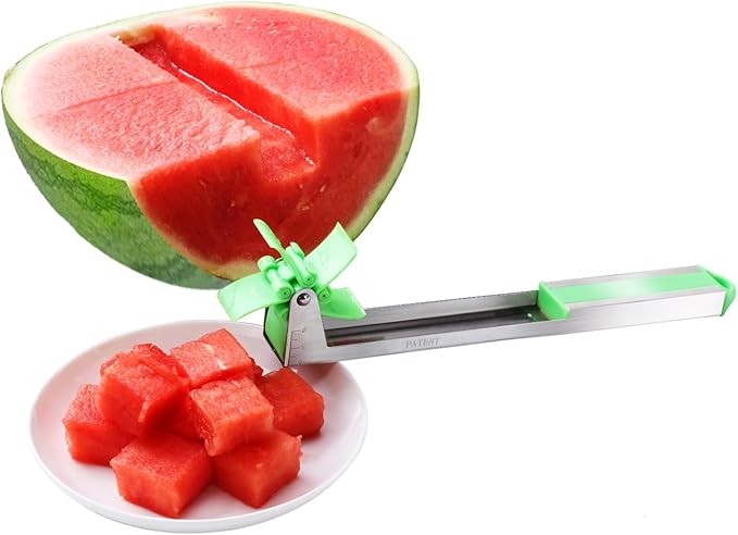 Watermelon Slicer Cutter - Stainless Steel Knife Corer Fruit Vegetable Tools Kitchen Gadgets with Melon Baller Scoop Extra