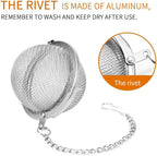 Fu Store 2pcs Stainless Steel Mesh Tea Ball 2.1 Inch Tea Strainers Teas Infuser Strainer Filters for Teas