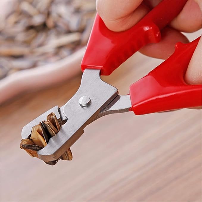 Red Melon Seed Cracker Plier, Sunflower Seeds Plier Opener - Seed Cracker Sheller Opener Peeling Pliers for Melon Seeds, Small Nuts, Specialty Tools and Gadgets