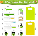 Chanking 13 Pieces Kids Safe Knife Set for Real Cooking Child-Friendly Plastic Chef Tools Montessori Kitchen Toys for Toddlers with Bright Colors Gifts for Boys and Girls