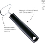 triangle Fruit and Vegetable Corer - Ultra-Sharp Stainless Steel with Two Cutting Widths - Removes Cores & Seeds - Dishwasher Safe