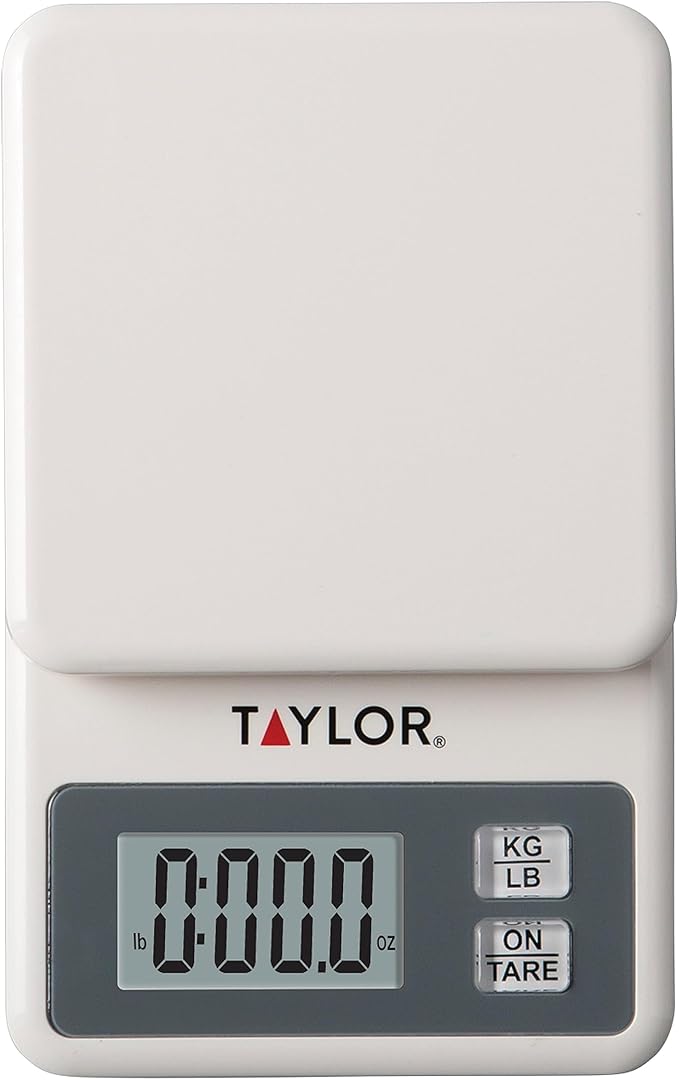 Taylor Compact Digital Scale (White), 11 pound capacity