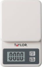 Taylor Compact Digital Scale (White), 11 pound capacity