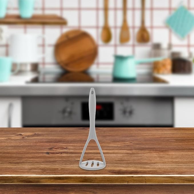 UPKOCH Silicone Potato Masher Heavy Duty Non-Scratch Kitchen Tool for Mashing Potatoes Fruits and Vegetables with Soft Grip Dishwasher Safe 10.4 Inch
