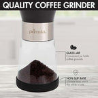 Primula Manual Adjustable Burr Coffee Grinder - Ceramic Mill & Brushed Stainless Steel Body - Whole Bean for French Press, Cold Brew, Espresso, Camping, And More