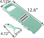 Mandoline Food Slicer for Kitchen 7-in-1 Vegetable/Cheese/Potato/Carrot/Cucumber Grater,Slicer, Cutter, Grinder,Waffle Fry Cutter For Potatoes,Julienne Peeler