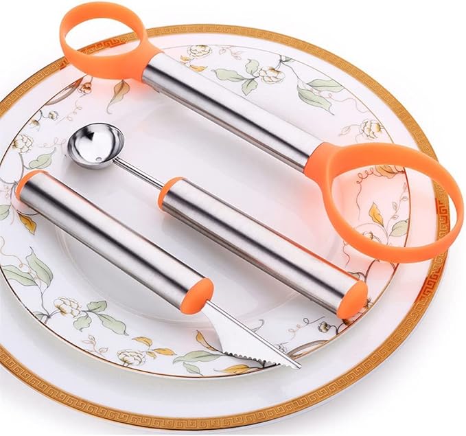Melon Ball Scoop, Carving, Fruit Set Spoon Ice Cream Cooking Tools Kitchen Accessories Gadgets