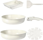 GiPP Ceramic Pots and Pans Set Non Stick, Nonstick Detachable Handle Cookware Sets, Non Toxic Induction Kitchen Pot and Pan with Removable Handle, Healthy RV Cookware, Dishwasher ＆Oven Safe, 7 Piece