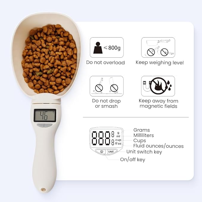 Digital Measuring Spoon, 2026 Upgraded Digital Food Measuring Scoop Scale 800g / 0.1g High Precision with LCD Screen, Electronic Kitchen Measuring Spoon Scale for Daily Meals, Kitchen Gadgets (1)