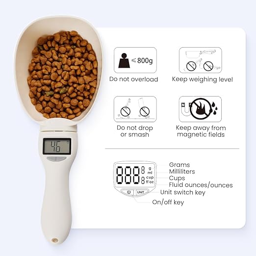 Digital Measuring Spoon Scale, Accurate Electronic Measuring Spoon with Conversion, Household Digital Measure Cup Scale with LED Display, Kitchen Food Scale Scoop for Weighing Baking Cooking (1)