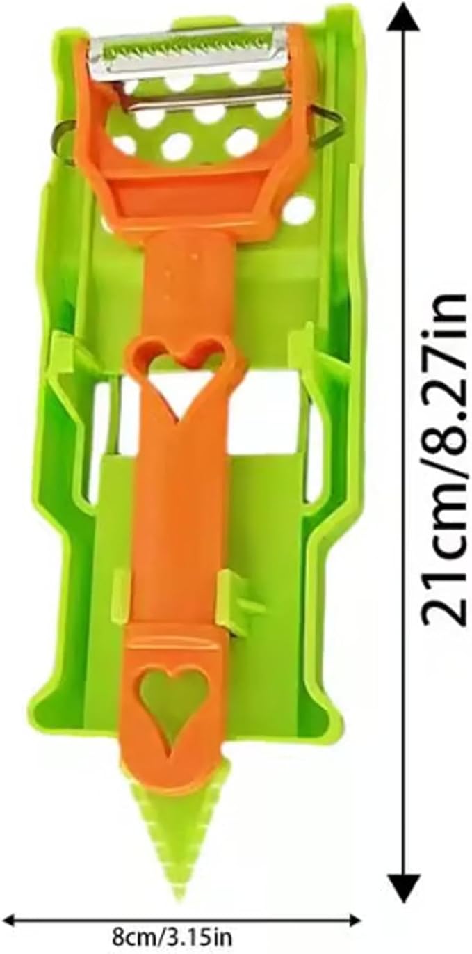 2-in-1 Multifunctional Peeler with Grating Plate, Detachable Julienne Slicer & Fruit Peeler, Multifunctional Kitchenware Set for All Kinds of Fruits and Vegetables