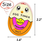 Lasubst Egg Timer for Boiling Eggs that Changes Color When Done, Orange, Pack of 2