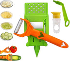 Multifunctional Kitchenware Set - Stainless Steel Dual Julienne & Vegetable Peeler, Easy Clean, Multipurpose, Portable, Grip Handle