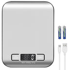 Digital Shipping Scale,Stainless Steel Panel, Accurate Portable Postal Scale for Packages, Small Business,Kitchen, Food, Handmade, Liquids, and Boutique (Silver Black Rechargeable(10kg/1g))