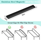 Foeacry 30" Magnetic Stove Top Shelf - Stainless Steel Magnetic Spice organizer for above the Over stove shelf kitchen small space solutions