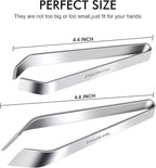 ZAUGONTW Fish Bone Tweezers, Professional Stainless Steel Flat and Slant Pliers Set for Kitchen Salmon Trout, 3 SET
