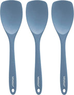 Upgrade Silicone Spatula Spoon Set,VOVOLY Heat Resistant Rubber Spoonula, Seamless Non-Stick Flexible Scrapers for Baking Mixing Tool,3 Pack,Starry Blue