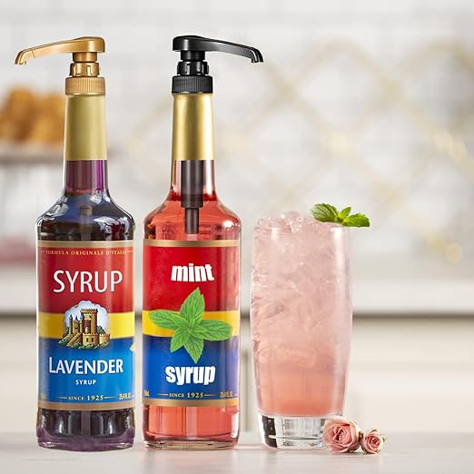 4 Pack Coffee Syrup Pump, Compatible with Torani, DaVinci, Jordans Skinny Syrups - Torani Syrup Pump Dispenser Fits 25.4 Oz/750Ml Bottles, For Coffee Flavoring Syrups, Teas, Snow Cones, Smoothies