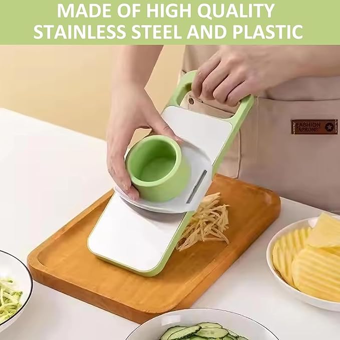 6-in-1 Vegetable Cutter, Mandoline Slicer for Kitchen, Vegetable Slicer Cutter with Multi Blade, Cheese Grater, kitchen gadgets