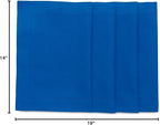 Solino Home Blue Placemats Set of 4 - Cotton Linen Hemstitch Placemats 14 x 19 Inch for Holiday, New Year