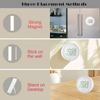 Magnetic Digital Hygrometer & Indoor Thermometer - Kitchen Timer for Cooking, Baking, Fitness, AAA Battery Included