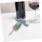 PRETYZOOM Gentleman Shape Wine Opener Portable Corkscrew Wine Cork Remover Kitchen Gadget Bar Tool Random Color