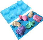 Joyeee 1Pcs Baby Shower Theme Silicone Mold, Little Feet Bear Baby Carriages Baby Pacifier Fondant Mold for Sugarcraft, Cupcake, Ice Cube, Pastry, Polymer Clay, Soap, Wax Melt Making, Cake Decoration