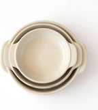 Santo Banko Ware Au Gratin Dish, Large, 22.0 fl oz (650 ml), Heat Resistant, Oven-safe, Direct Fire, Microwave, Dishwasher Safe, Stackable, Beige, Made in Japan